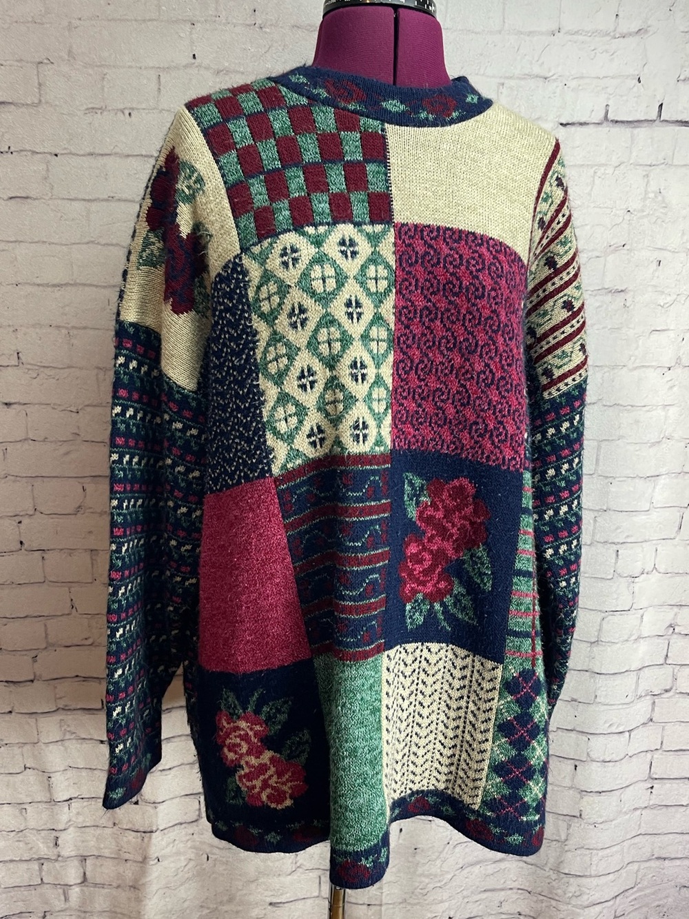Willow bay plus grandmacore sweater farm floral cottage